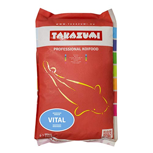 Takazumi Vital 4,5 mm Immunsystem Gesundheits Koi Futter Fisch Teich Pellets - 10 kg - Sackware von TAKAZUMI