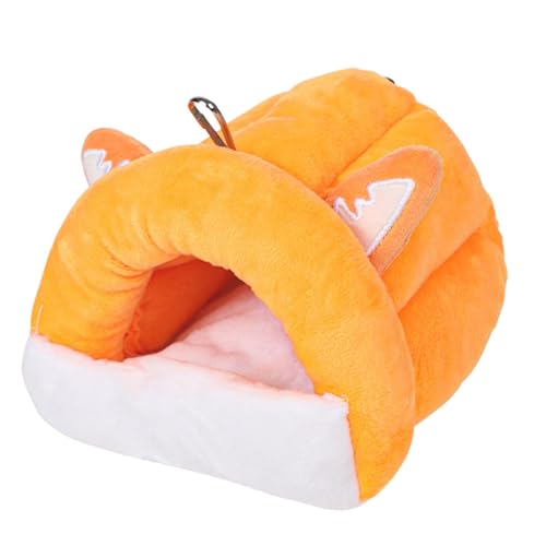 Hamsterbett – 200 G Bequemes Hamsternest | Haustier-Wärmehaus | Golden Bears Schlafsack | Winter-Gemütliches Haus, Waschbares Käfig-Nest-Zubehör Für Zwerghase, Frettchen, Hamster, Chinchilla, Igel von Takluu