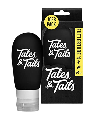 Tales & Tails Futtertube für Hunde zum Befüllen - Mmh Schleck Schleck | Hundetraining mit Tubenquetscher | Beruhigung beim Tierarzt | Wiederverwendbar | 80ml pro Tube | 10er Pack von Tales & Tails PAWESOME FOOD FOR PETS