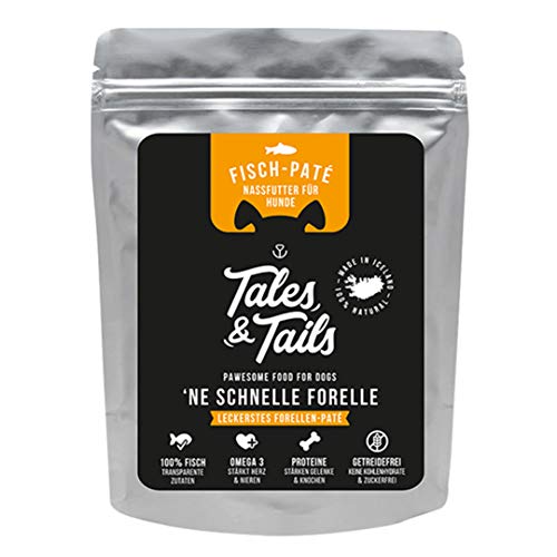 Tales & Tails® - Nassfutter für Hunde aus 100% isländischer Forelle | Getreidefreies Hundefutter, Natürlich, Nährstoffreich, Zuckerfrei | Hundenassfutter „’Ne schnelle Forelle“ | 1x 300g von Tales & Tails PAWESOME FOOD FOR PETS