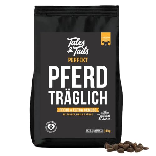 Tales & Tails Halbfeuchtes Trockenfutter für Hunde | Getreidefrei | Eine Tierische Proteinquelle | Hohe Akzeptanz & Verträglichkeit (4 kg (1er Pack), Pferd) von Tales & Tails PAWESOME FOOD FOR PETS