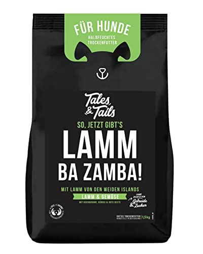 Tales & Tails - Hundefutter Lamm Ba Zamba | Halbfeuchtes Trockenfutter für Hunde | Für Allergiker geeignet | Tierische Proteinquelle mit 75% Lamm | Getreidefrei | Hohe Verträglichkeit | 1,5kg von Tales & Tails PAWESOME FOOD FOR PETS