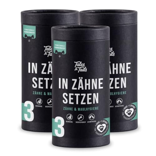 Tales & Tails In Zähne setzen Zahnpflege-Snack für Hunde, Allergiker geeignet, Getreidefrei(3 Dosen / 3 x 325g) von Tales & Tails PAWESOME FOOD FOR PETS