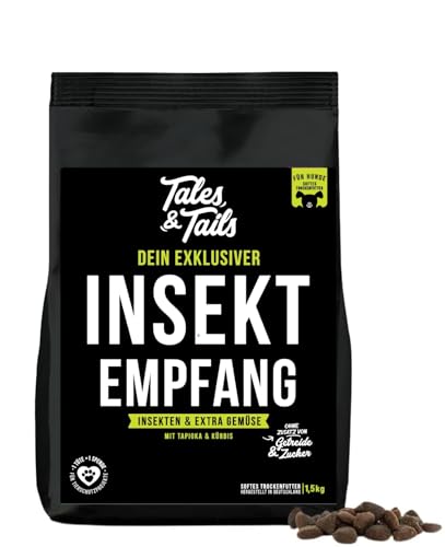 Tales & Tails InSektempfang Halbfeuchtes Trockenfutter für Hunde | Getreidefrei | Mit Insekten als tierische Proteinquelle | Nur 8 Zutaten | Hohe Verträglichkeit | 1x 1,5kg von Tales & Tails PAWESOME FOOD FOR PETS