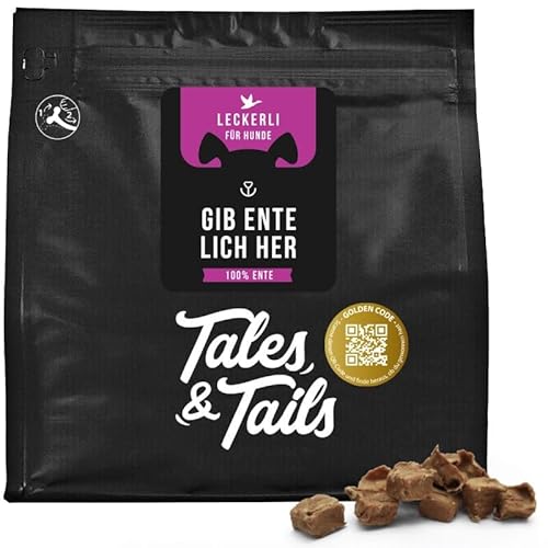 Tales & Tails Leckerli für Hunde, 100% Ente, 250g Tüte von Tales & Tails PAWESOME FOOD FOR PETS