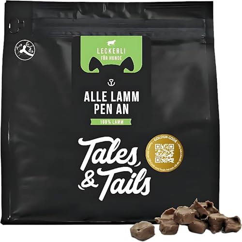 Tales & Tails Leckerli für Hunde, 100% Lamm, 250g Tüte von Tales & Tails