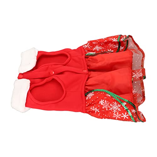 Tanant Haustier-Weihnachtskleid, Innovative Elch-Schleife, Pailletten, Warmer Welpen-Weihnachtsrock, Welpen-Weihnachtskleidung, Katzen-Partykleid, Haustier-Winter-warme Kleidung für (M) von Tanant