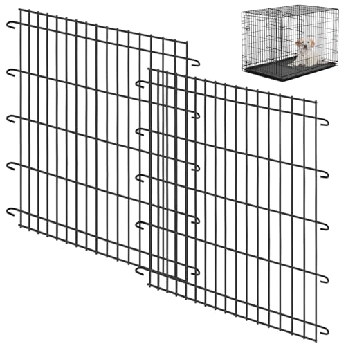 Tandefio 2 Stück Hundekäfig-Trennwand Metall Haustiere Trennwand Hundebox Trennwand für Haustiere (106,7 cm Modelle 708BK, 1242, 1342TD) von Tandefio