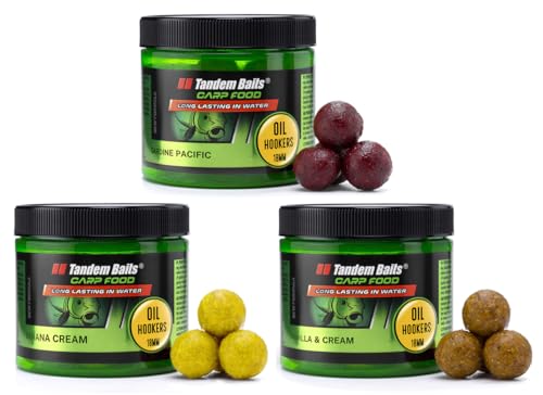 Tandem Baits 3-er Set Carp Food Perfection Oil Hookers Flavour Mix No 1 | Karpfenfutter | Karpfen Angeln | Köder Große-Fische-Angeln | Karpfenzubehör Profis & Hobby-Angler | Angelfutter 18mm 120g von Tandem Baits