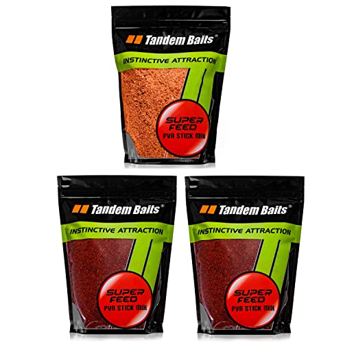 Tandem Baits 3er-Pack SuperFeed PVA Stick Fruit Mix | Karpfen-Booster für PVA-Netze | Karpfen Angeln ohne Mühe | Boilies Köder zum Große-Fische-Angeln | Karpfenzubehör für Profis & Hobby-Angler 1 kg von Tandem Baits