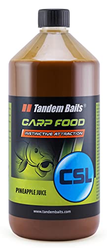 Tandem Baits Carp Food CSL Ananassaft | Karpfen Angeln ohne Mühe | Köder zum Große-Fische-Angeln | Karpfenzubehör für Profis & Hobby-Angler 1000 ml von Tandem Baits