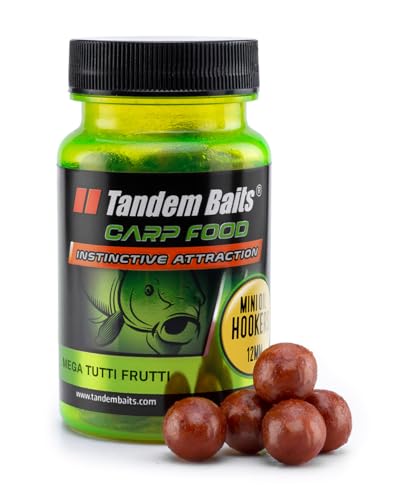 Tandem Baits Carp Food Perfection Mini Oil Hookers Mega Tutti Frutti | Karpfenfutter | Karpfen Angeln | Köder zum Große-Fische-Angeln | Karpfenzubehör für Profis & Hobby-Angler | Angelfutter 12mm 50g von Tandem Baits