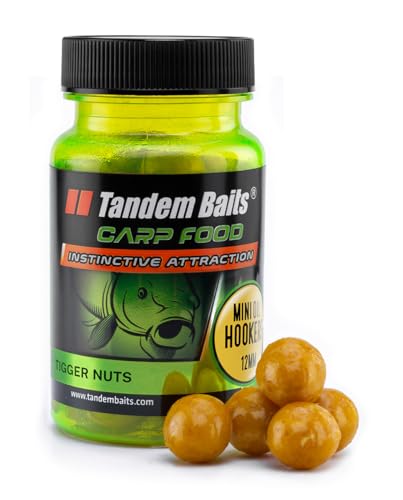 Tandem Baits Carp Food Perfection Mini Oil Hookers Tigernüsse | Karpfenfutter | Karpfen Angeln | Köder zum Große-Fische-Angeln | Karpfenzubehör für Profis & Hobby-Angler | Angelfutter 12mm 50g von Tandem Baits