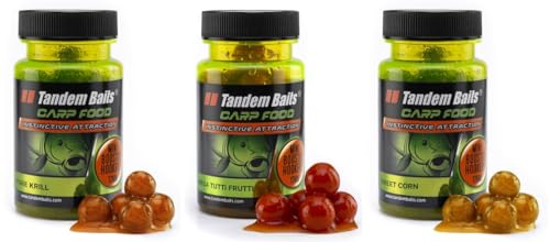 Tandem Baits Karpfen Futter Angelfutter Hakenköder Carp Food Mini Boosted Hookers 3-er Set 12 mm 50 g Flavour Mix 2 von Tandem Baits