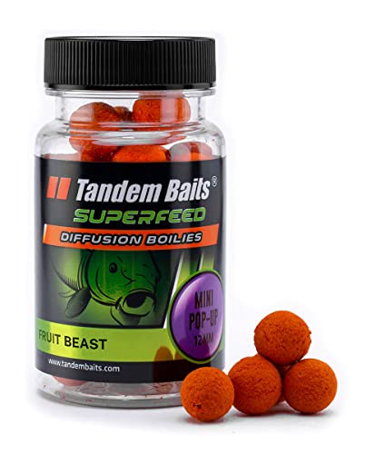 Tandem Baits SuperFeed Diffusion Mini Pop-Up Fruit Beast Karpfen-Pop-Ups | Karpfen Angeln ohne Mühe | Köder zum Große-Fische-Angeln | Karpfenzubehör für Profis & Hobby-Angler 12 mm 30g von Tandem Baits