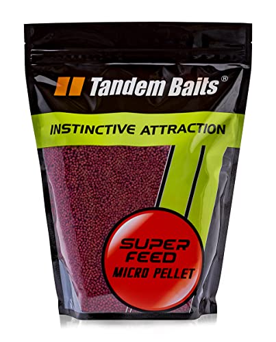 Tandem Baits SuperFeed Micro Pellet Heilbutt & Erdbeere Karpfen-Pellets | Pellets für Karpfen Angeln ohne Mühe | Köder zum Große-Fische-Angeln | Karpfenzubehör für Profis & Hobby-Angler 2mm 1 kg von Tandem Baits