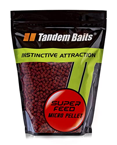 Tandem Baits SuperFeed Micro Pellet Heilbutt & Erdbeere Karpfen-Pellets | Pellets für Karpfen Angeln ohne Mühe | Köder zum Große-Fische-Angeln | Karpfenzubehör für Profis & Hobby-Angler 6mm 1 kg von Tandem Baits