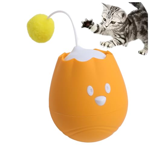 Tangxi Interaktives Katzenspielzeug für Hauskatzen, Berührungsaktiviert, Automatisches, Selbstdrehendes Katzenballspielzeug,für Gelangweilte Erwachsene Hauskatzen (ORANGE) von Tangxi