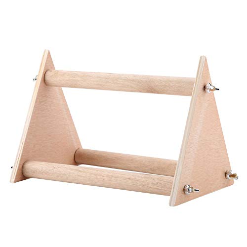 Vogel Papagei Sitzstangen Stehen, Naturholz Vogel Papagei Sitzstangen Set, Vogel Papagei Stand Plattform kauen Spielzeug aus Holz Aktivität Playstand von Tangxi