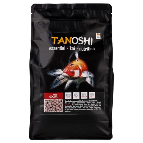 Tanoshi Koifutter - Color Plus 1,2 kg 6mm | Schwimmendes Allein-Koifutter für Beste Farbentwicklung mit Spirulina… von Tanoshi