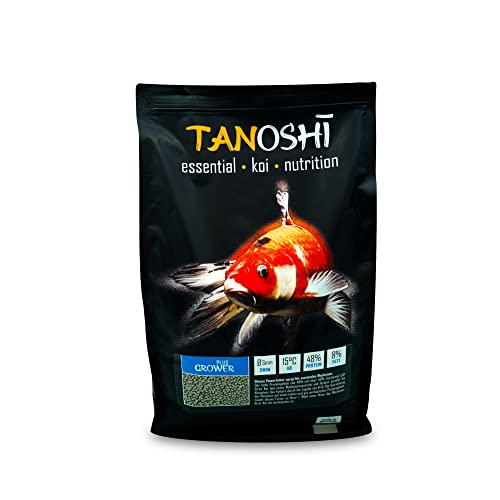 Tanoshi Koifutter - Grower Plus 5 kg 3mm | Schwimmendes Allein-Koifutter für maximales Koi-Wachstum mit Lachsöl und Krill… von Tanoshi