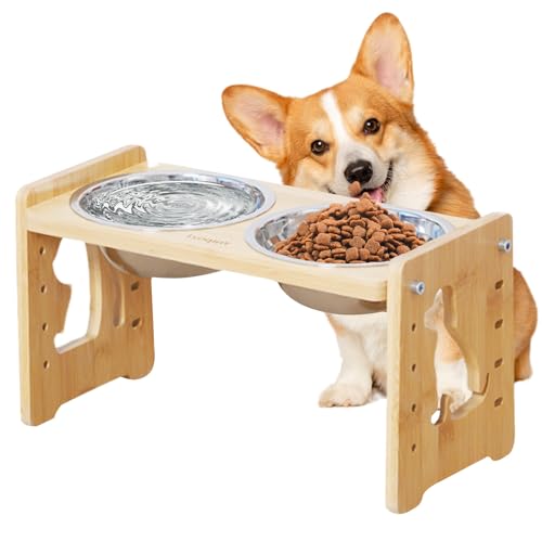 Erhöhter Hundefutternapf, Erhöhter Napf Für Wasser Und Futter, Höhenverstellbare Futterspenderstation für kleine, mittlere, große Haustiere, für Küche, Wohnung, Wohnzimmer, Innen- und Außenbereich, Erhöhter Hundefutternapf, Erhöhter Napf Für Wasser Und Futter, Höhenverstellbare Futterspenderstation für kleine, mittlere, große Haustiere, für Küche, Wohnung, Wohnzimmer, Innen- und Außenbereich, von Tanxemery