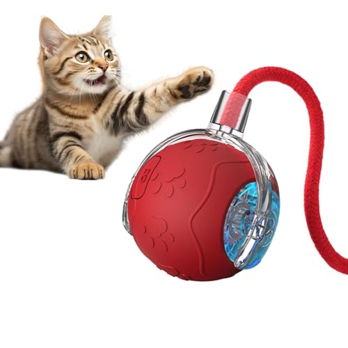 Interaktive Katzenspielzeug, bewegte Katzenball - Puzzle -Katzenspielzeug intelligenter Sensing Rolling Ball | Batteriebetriebene PET-Katzenzubehör für Innenkatzen, gelangte Katzen, kleine und mittler von Tanxemery