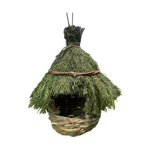 Vogelnest Grasgeflecht, Vogelnest Für KäFig Deko, Handgewebte Vogelhäuser, Vogelnest Hausgarten, Grasgeflecht Bird Nest Für Wellensittich Meise, Spatzen Und Andere Kleine VöGel Verwendet von Tanxemery