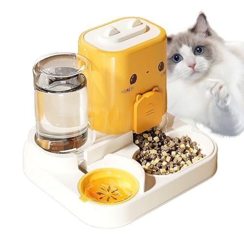 Automatischer Katzenfutterspender | 2 In 1 Futterautomat Mit Wassertank - Großes Futterbehältnis Mit Leckerlispender Und Napfset Für Kleine Bis Mittelgroße Rassen Automatischer Katzenfutterspender | 2 In 1 Futterautomat Mit Wassertank - Großes Futterbehältnis Mit Leckerlispender Und Napfset Für Kleine Bis Mittelgroße Rassen von Tanxier