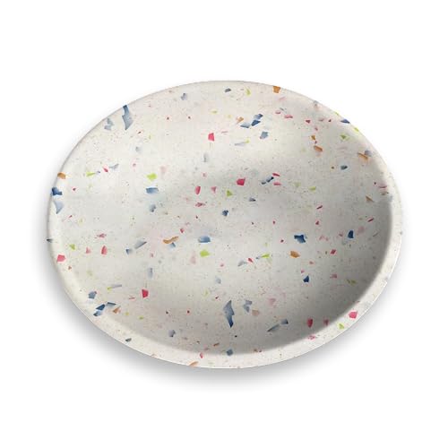 TarHong Terrazzo Brights Untertasse für Wasser und Futter, Merge (Bambus und reines Melamin), 3/4 Tasse von TarHong