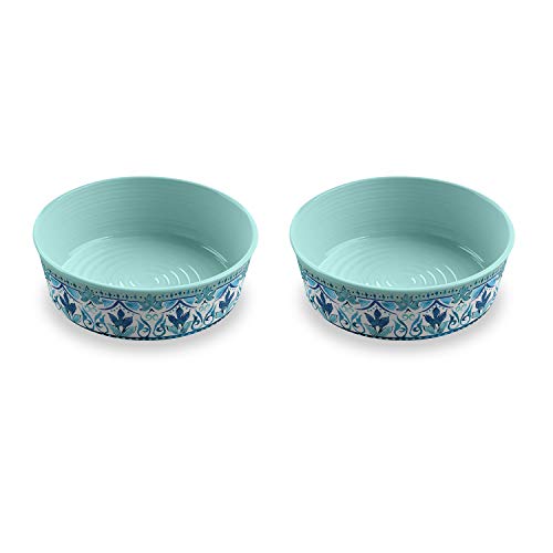 Tarhong voerbak hond gibraltar melamine blauw (21,5X21,5X6,5 CM 1890 ML) von TarHong