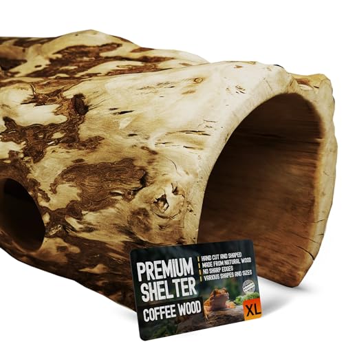 Geckos Haus XL/Jumbo Natur Java Kaffeeholz Kleintiere Mäuse Nesting Hamster Spielzeug Meerschweinchen Lebensraum Vogelnistung Hasenhöhle Igelhöhle von Tarli