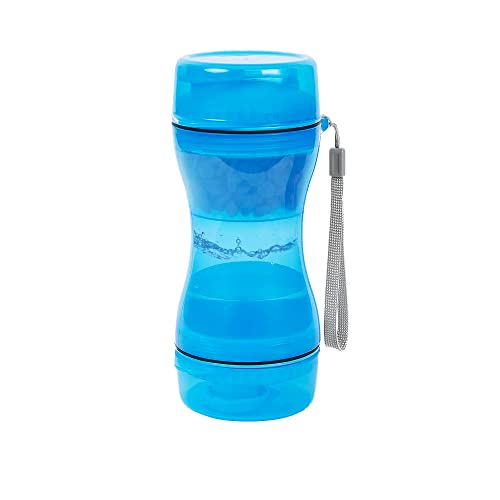 Tarli Dog 2-in-1 Wasserflasche (1 Packung, blau) von Tarli