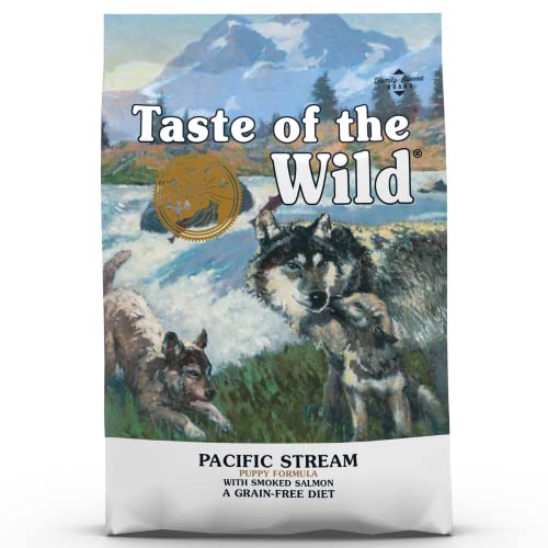 Taste of the Wild, Pacific Stream, Getreidefreies Trockenfutter für Welpen mit Räucherlachs, 12,2 kg (1 Stück) von Taste of the wild