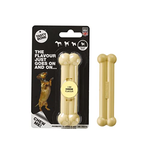 Rosewood 57002 TastyBone extra robustes Hundespielzeug aus Nylon mit Käse-Geschmack, XS von Tasty Bone