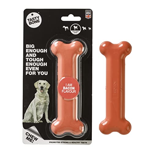 Rosewood 57020 TastyBone extra robustes Hundespielzeug aus Nylon mit Speck-Geschmack, large von Tasty Bone