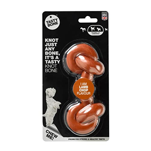 Rosewood 57041 TastyBone extra robustes, geknotetes Hundespielzeug aus Nylon mit Lamm-Geschmack von Tasty Bone