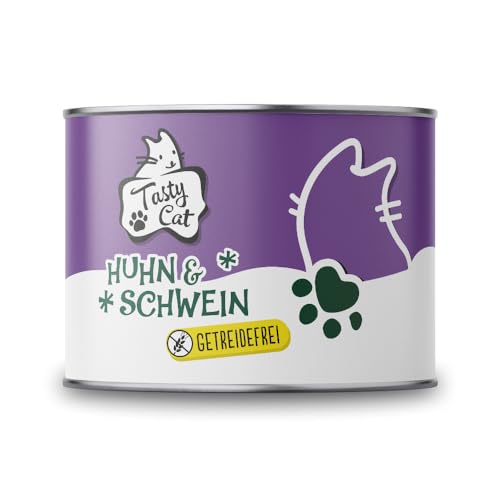 Tasty Cat Nassfutter für Katzen Huhn & Schwein 6 x 200g. | getreidefrei | zuckerfrei von Tasty Cat