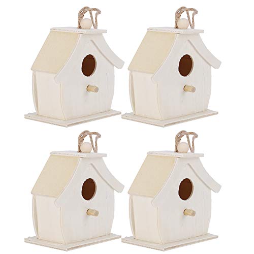 4-teiliges Vogelhaus aus Holz für Vögel Im Freien, Galkony-Innenhof, Gartendeko für Wildvögel, Wildtiere, Widder von Tbest