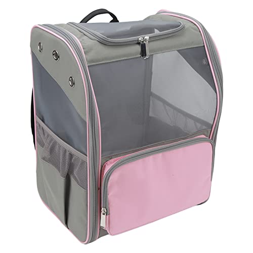 Tbest Haustiertrage-Rucksack, Hundetrage-Rucksack, Atmungsaktiv, für Katzen und Hunde, für Wandern, Reisen, Outdoor, für Haustiere Bis zu 16,5 Pfund (PINK) von Tbest