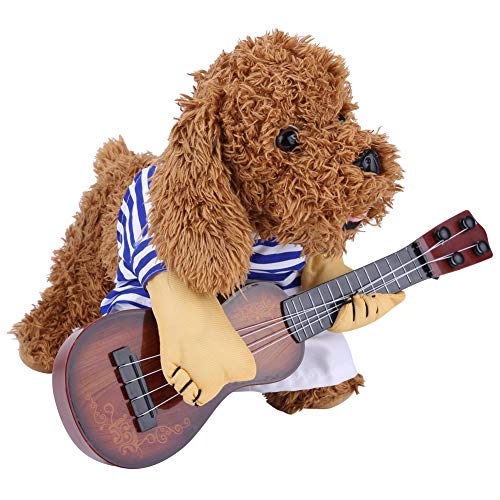 Lustige Haustier-Hundekatzen-Kleidung, Gitarrenspieler-Kleid, Welpe, Halloween, Weihnachtsfeier, KostüM, M, Heimtierbedarf, Hundebekleidung (L Kleidung) von Tbest