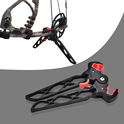 Tbest Bogenständer Bogenschießen Compoundbogen Kick Ständer Halter Rack Falten Portable Compoundbogen Clamp Kick Ständer Halter Bein Rack Halterung Long/Short für Recurve Compound(lang) von Tbest