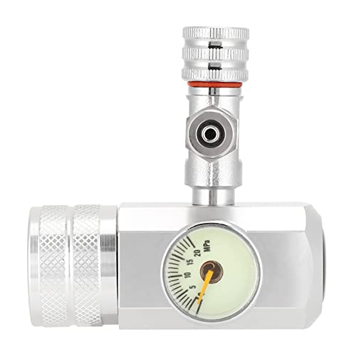 Tbest Co2 Druckminderer rium Co2-Regler rium Big Single Gauge Display W21.8 Luftpumpenzubehör rium Und Zubehör (er Einzelzähler G5/8 Ohne Blasenzähler) von Tbest