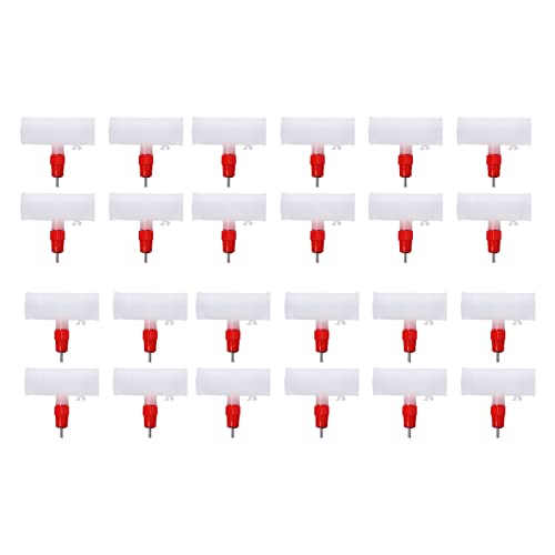 Tbest Geflügelbrunnen Tränken, 20Set Wasserzuführung, Automatischer Sp-Kontroll-Tränkennippel für die Nutztierhaltung (Tbestmxb5fpivre-11) von Tbest