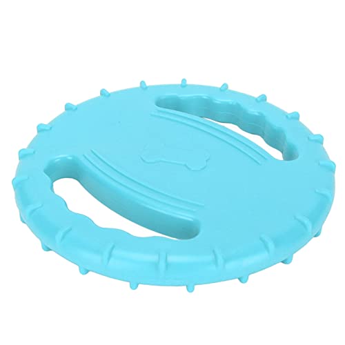 Tbest Pet Productog Flying Disc Toy Ible TPR Squeaky STR Relief 2 Sides Hollow Design Peting Flying Disc für Große Hunde Red Dog Toys (Himmelblau) von Tbest