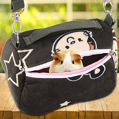 Tbest Pet Products Blackish G Flannelette Tragbare, Atmungsaktive Haustier-Hamster-Cerooing-Tasche für Kleine Haustiere, Meerschweinchen und Kleinen Haustierkäfig (Mittel) von Tbest