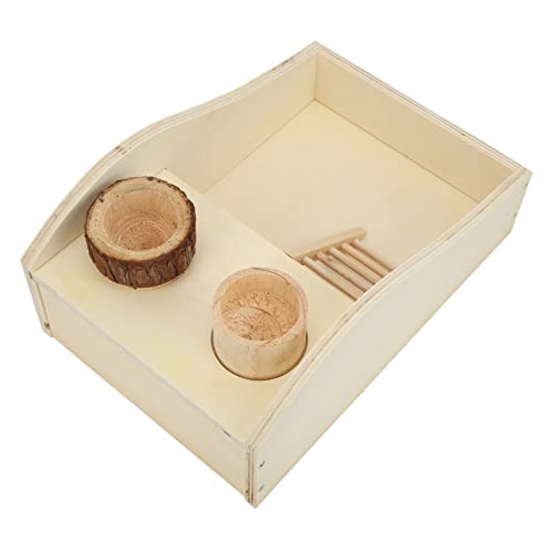 Tbest Pet Products Hamster-Badebox aus Holz für Kleine Haustiere, Dusche und Badewanne für Hamster, Meerschweinchen, Spielzeug für Kleine Haustiere von Tbest