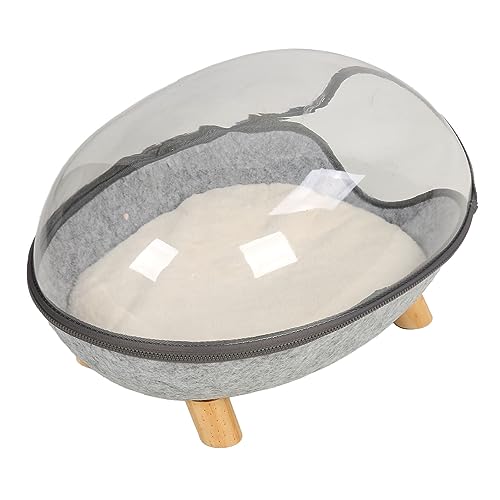 Tbest Pet Products Katzenhöhle, Abnehmbare, Transparente Oberseite, Großer Raum, Filz-Kätzchenbett mit Hölzernen Lego-Katzenbetten und Möbeln für Alle Jahreszeiten Tbest Pet Products Katzenhöhle, Abnehmbare, Transparente Oberseite, Großer Raum, Filz-Kätzchenbett mit Hölzernen Lego-Katzenbetten und Möbeln für Alle Jahreszeiten von Tbest