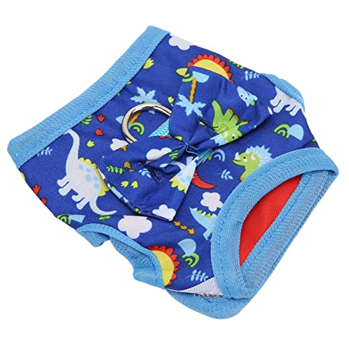 Tbest Pet Products Katzenweste Har and Le Cartoon Dinur Muster Atmungsaktive Katzenlaufweste mit Spor Kleintiere Kleine Haustierharn (M) von Tbest