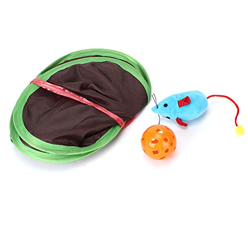 Tbest Pet Products Set, Faltbares Katzenspielzeug, Offene Mausjagd mit Glocke, Lustiges Interaktives Jagd-Haustierspielzeug, Katzenspielzeug von Tbest